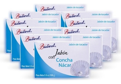 10 Jabones De Concha Nácar, 100 G. Laboratorios Bustillos
