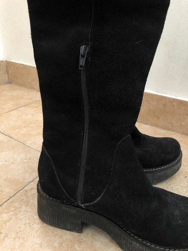 Botas Bucaneras De Gamuza Y Plataforma. Mujer. T 37