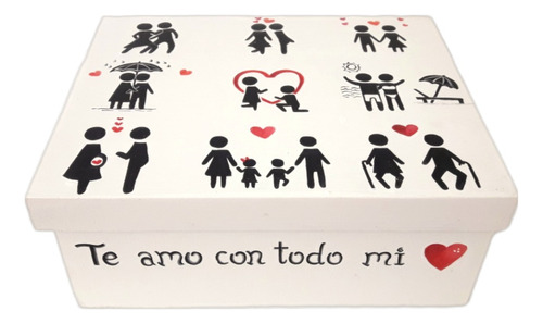 Caja Regalo Aniversario San Valentín Artesanal Personalizada
