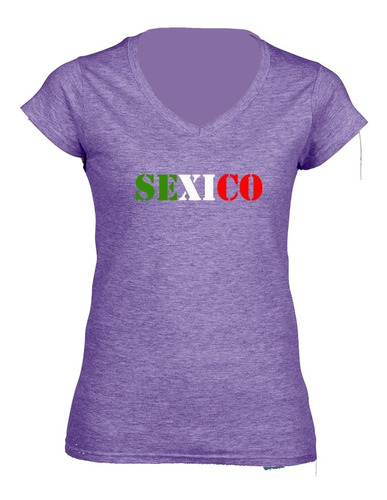 Sarcasmo-playera Dama Sexico Cuello En  V  Varios Colores