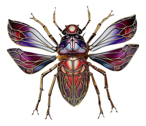 Adhesivo De Pared De Metal Con Diseño De Escarabajos Colorid