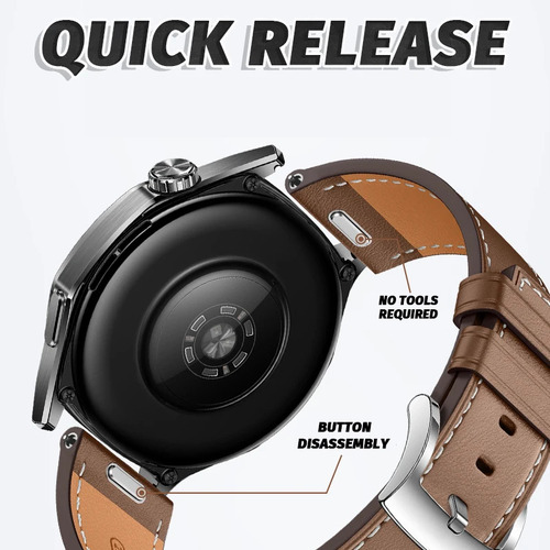 Correa De Reloj De Cuero De 22mm Para Huawei Watch Gt 5/4 46mm Reemplazo De Pulsera Inteligente Para Huawei Gt5/4/3