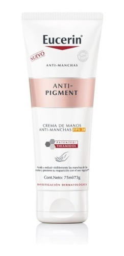 Crema De Manos Eucerin Anti-pigment Anti-manchas X 75 Ml