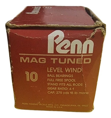 Reel Penn 10 Modelo Mag Tuned - Level Wind - Made In Usa Negro Derecho (Usado)