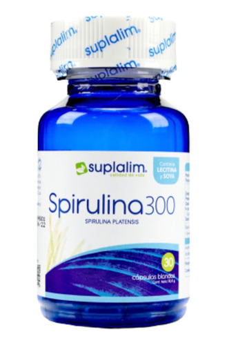 Spirulina 300 Mg. 30 Cápsulas Blandas, Inhibe El Apetito