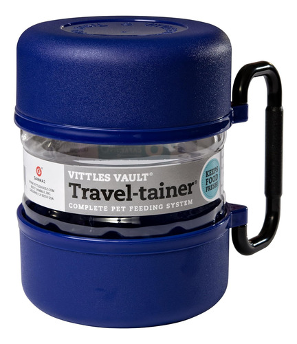 Vittles Vault Gamma Travel-tainer, Azul