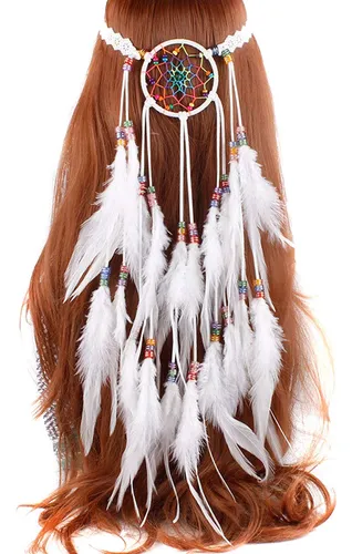 comprar Diadema De Plumas Bohemia Atrapasueños Estilo Hippie I...