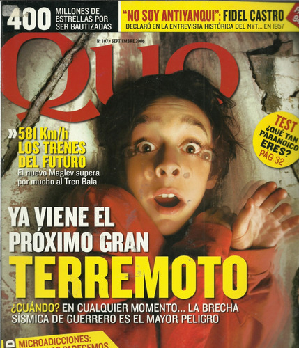 Revista Quo: Gran Terremoto  | No. 107 | Septiembre 2006