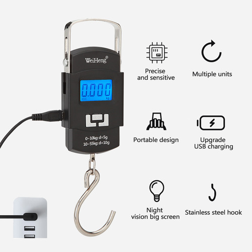 Balança Eletrônica Com Conversão De Luz De Fundo Double Wh-a