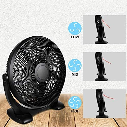 Healsmart Ventiladores De Piso De Plástico De 3 Velocidades
