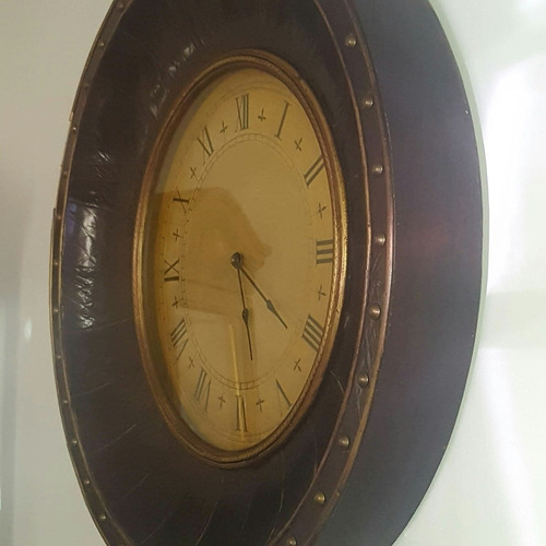 Reloj Vintage Grande De Pared Bronce