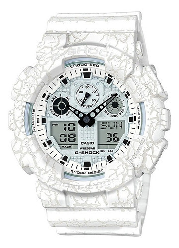 Reloj G-shock Ga-100cg-7adr Hombre 100% Original Color de la correa Blanco Color del fondo Blanco