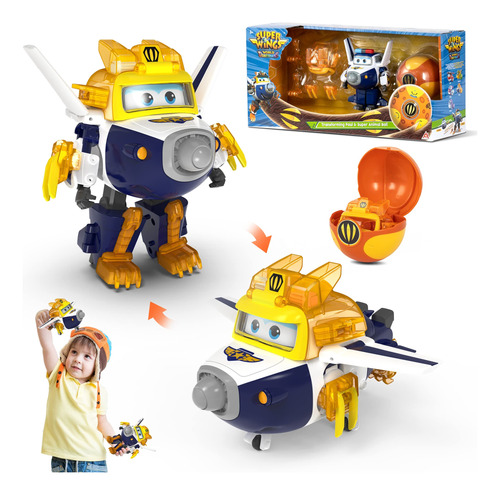 Super Wings Juguetes, Equipo Mejorado, Animal Paul 5 Pulgada