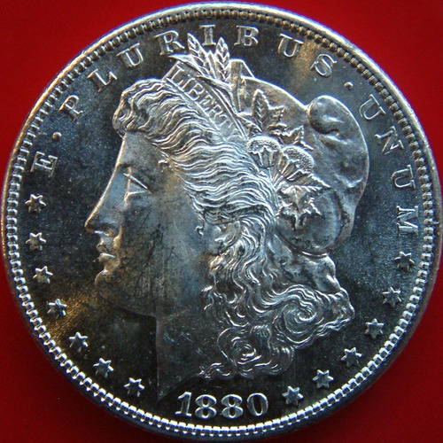 1880 S Un Dólar Morgan Ms++ Pl Moneda Monstruo Super Escasa 