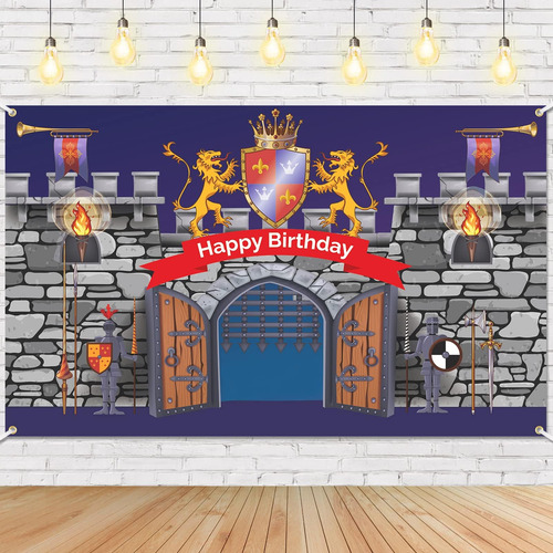 Pancarta De Decoración De Fiesta Medieval, Pancarta De De De