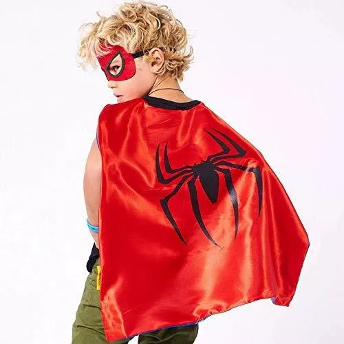 Capa de superhéroe de satén de 24 pulgadas para niños (elegir color)