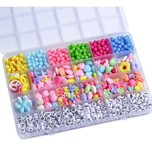 Juego De 24 Cuentas De Rejilla Para Hacer Joyas, Niños,
