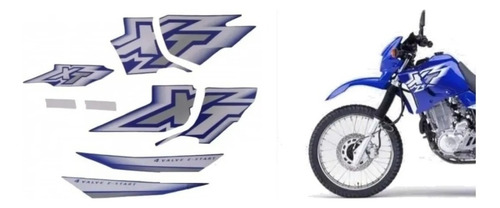 Kit Adesivos Yamaha Xt600 2000 À 2002 Azul 00750