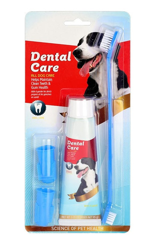 Pasta Dental Para Perro Mascota Kit Con Cepillos Sabor Carne