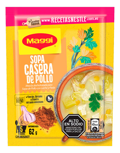 Sopa Maggi Casera De Pollo 62gr 2 Unds