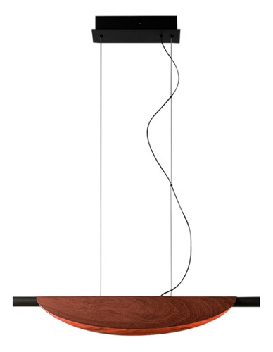 Colgante Led Mekele L Simil Madera 135 Cm Diseño 15w Db