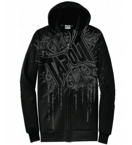Campera/canguro Tapout Knocked Out Zipup Negro-talle Xxl