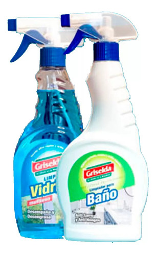 Limpia Vidrios  + Limpiador Para Baño Griselda 500ml