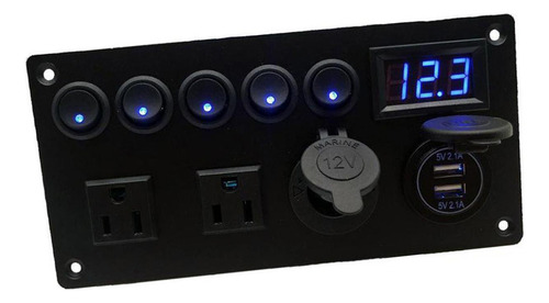 Panel De Interruptor Ip68 Multipropósito 5 Gang 12v/24v