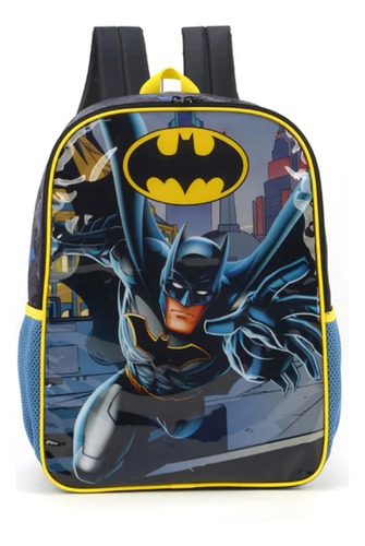 Mochila Infantil Escolar De Costas Batman Amarela - Luxcel
