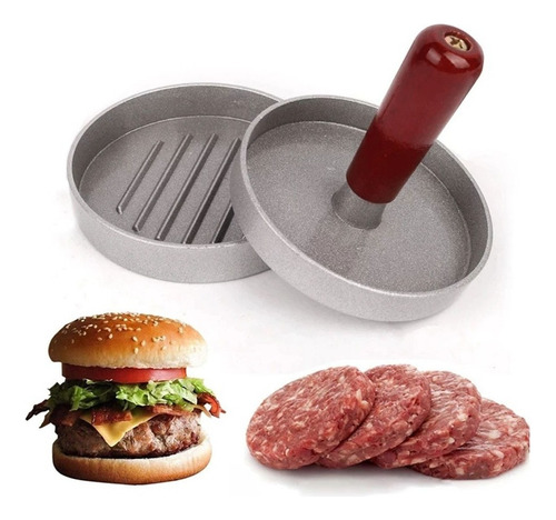 F Molde Carne Hamburguesa Molde Cocina Color Plateado