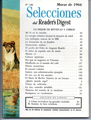 Selecciones Del Reader´s Digest Nº304 Marzo 1966