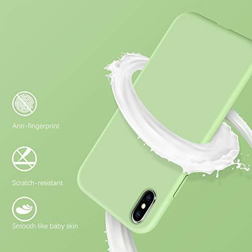 Estuche Para iPhone XS Silicona Liquida Suave Gel Goma Tela