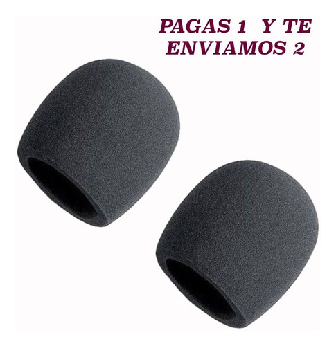 Imagen 2 de 10 de Filtro Antipop Capuchon X2 Para Microfono Condenser 7x4cm