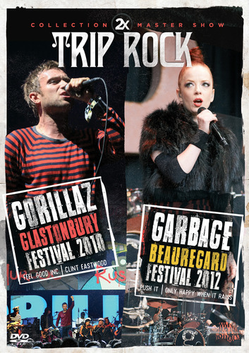 Dvd 2x Trip Rock Gorillaz E Garbage