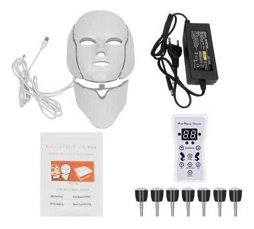 Mascara Facial Led Completa Tratamiento Cara Cuello Belleza