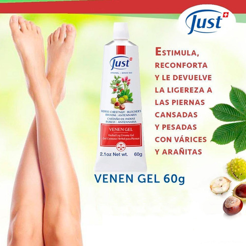 Imagen 4 de 7 de Venen Gel Para Piernas Circulación Y Varices Swiss Just