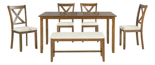 Knocbel Farmhouse Mesa De Comedor Rectangular Y Sillas Juego