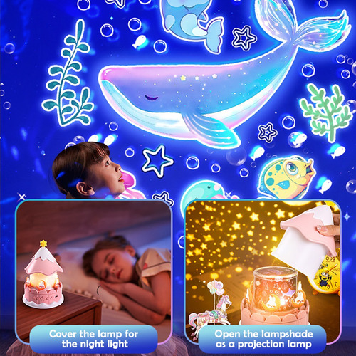 Luz Nocturna Star Projector Para Niños Con Rotación De 360°