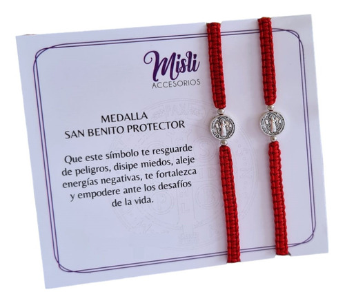 Pulseras Tejidas San Benito De Protección Para Compartir