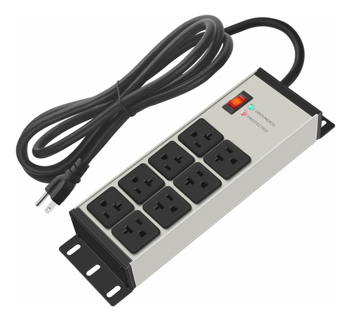 Regleta Protectora De Sobretensiones Con 8 Tomas De 20 A Par