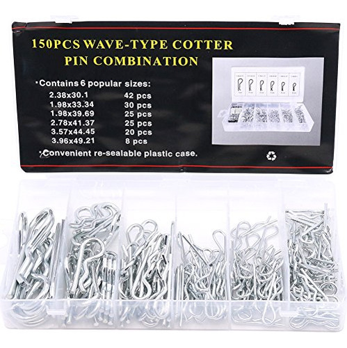 150pcs Heavy Duty Zinc Plated Hair Pin Cotter Pin Hitch...