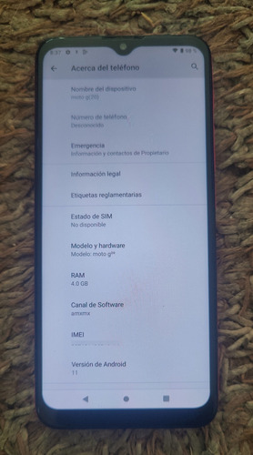 Moto G20, 64 Gb De Memoria Y 4 Gb Ram, Libre Para Cualquier Compañía, Buena Estética, Funciona Todo Bien, Solo No Acciona El Botón De Subir Volumen Rosa (Usado)