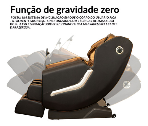 Poltrona De Massagem Tech Bluetooth Gravidade Zero Bivolt