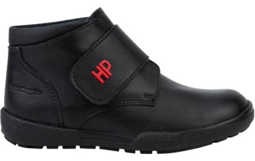 Casual Botín Escolar Piel Hush Puppies1 1283 Negro Niños