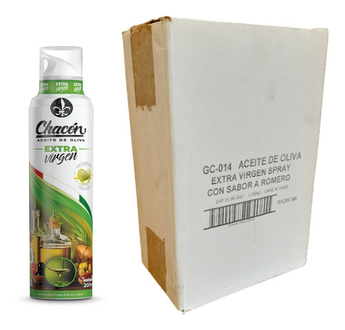 Aceite De Oliva Extra Virgen Spray Chacon Caja De 6 X Sabor