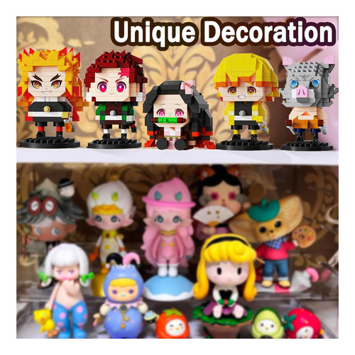 Conjunto De Edificios De Figuras Con Temática De Anime De 5,
