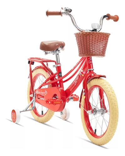 Bicicleta Infantil R16 Cotton Candy Freno Contrapedal Turbo Color Rojo