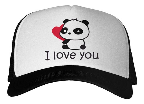 Gorra I Love You Oso Panda Amor Corazon