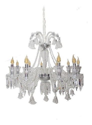 Lustre Cristal Legítimo K9 10 Braços Transparente 1186-10t