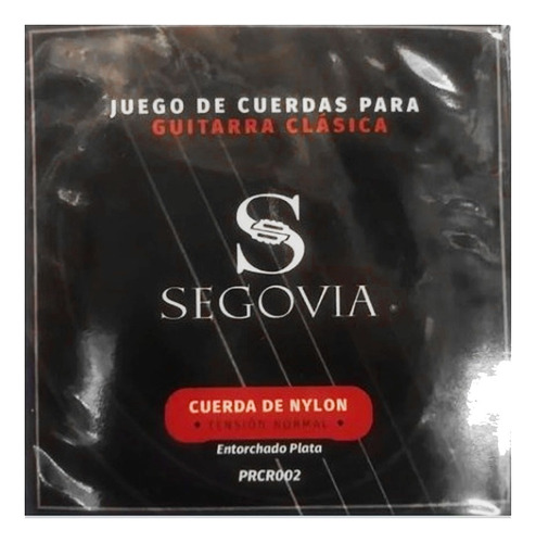 Segovia Prcr002 Juego De Cuerdas Guitarra Clasica Nylon